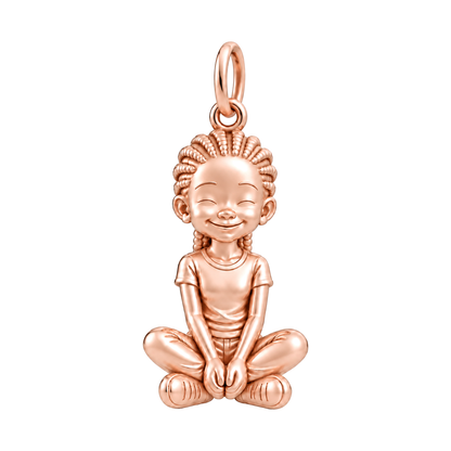 Slim / Cornrows / Rose Gold — Little Girl Charm | little-girl-charm-2026-09-13