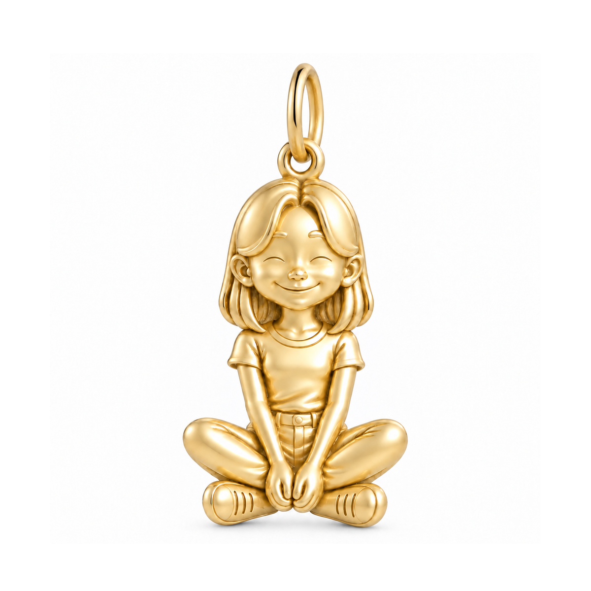 Slim / Curtain Bangs Lob / Gold — Little Girl Charm | little-girl-charm-2026-09-13