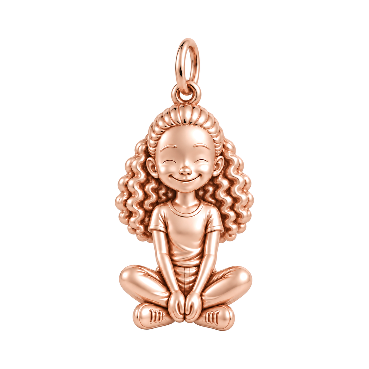 Slim / Half-Up Curls / Rose Gold — Little Girl Charm | little-girl-charm-2026-09-13
