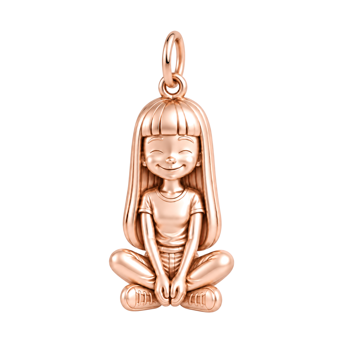 Slim / Long Blunt Bangs / Rose Gold — Little Girl Charm | little-girl-charm-2026-09-13