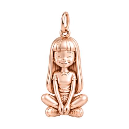 Slim / Long Blunt Bangs / Rose Gold — Little Girl Charm | little-girl-charm-2026-09-13