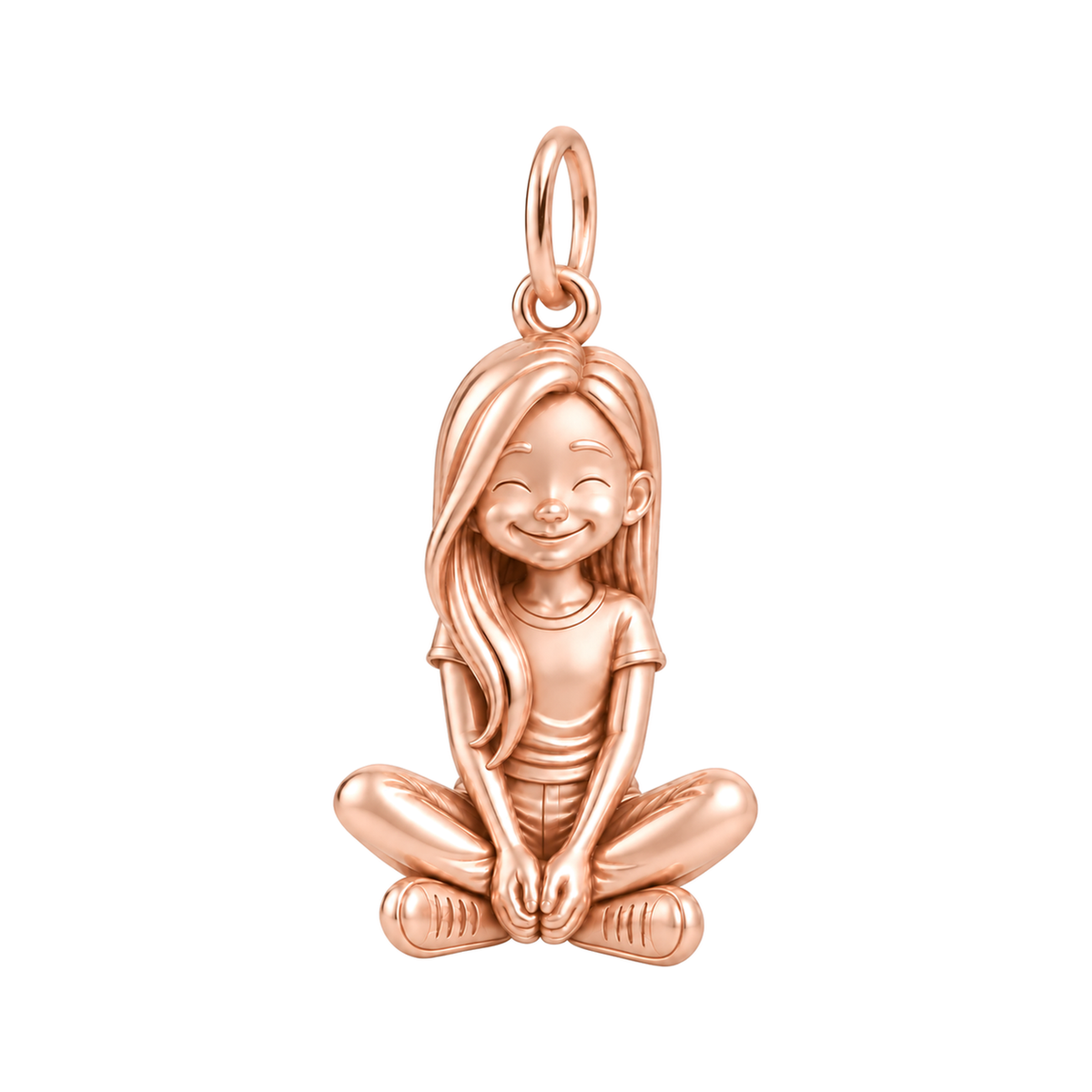 Slim / Long Sleek Hair / Rose Gold — Little Girl Charm | little-girl-charm-2026-09-13
