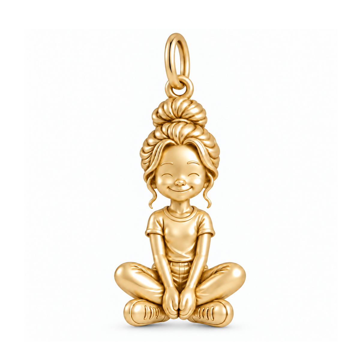 Slim / Messy Bun / Gold — Little Girl Charm | little-girl-charm-2026-09-13