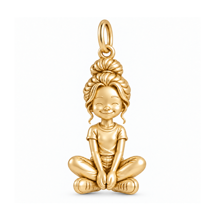 Slim / Messy Bun / Gold — Little Girl Charm | little-girl-charm-2026-09-13