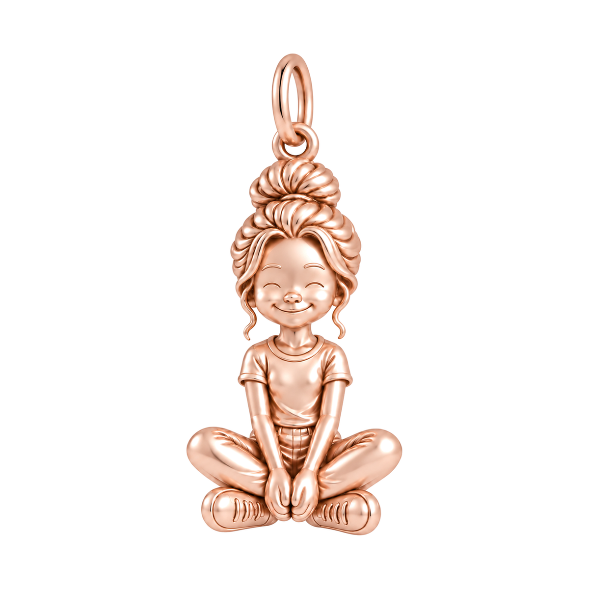 Slim / Messy Bun / Rose Gold — Little Girl Charm | little-girl-charm-2026-09-13