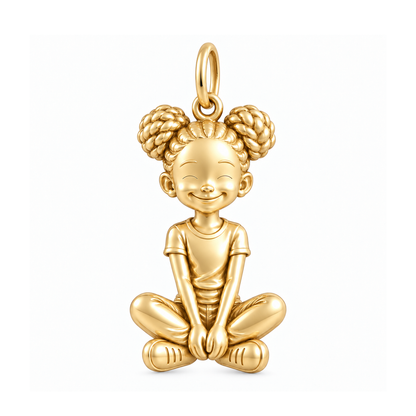 Slim / Space Buns / Gold — Little Girl Charm | little-girl-charm-2026-09-13