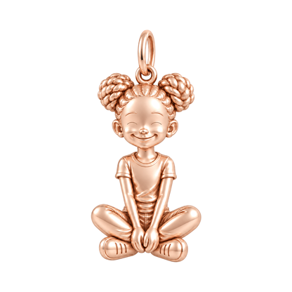 Slim / Space Buns / Rose Gold — Little Girl Charm | little-girl-charm-2026-09-13