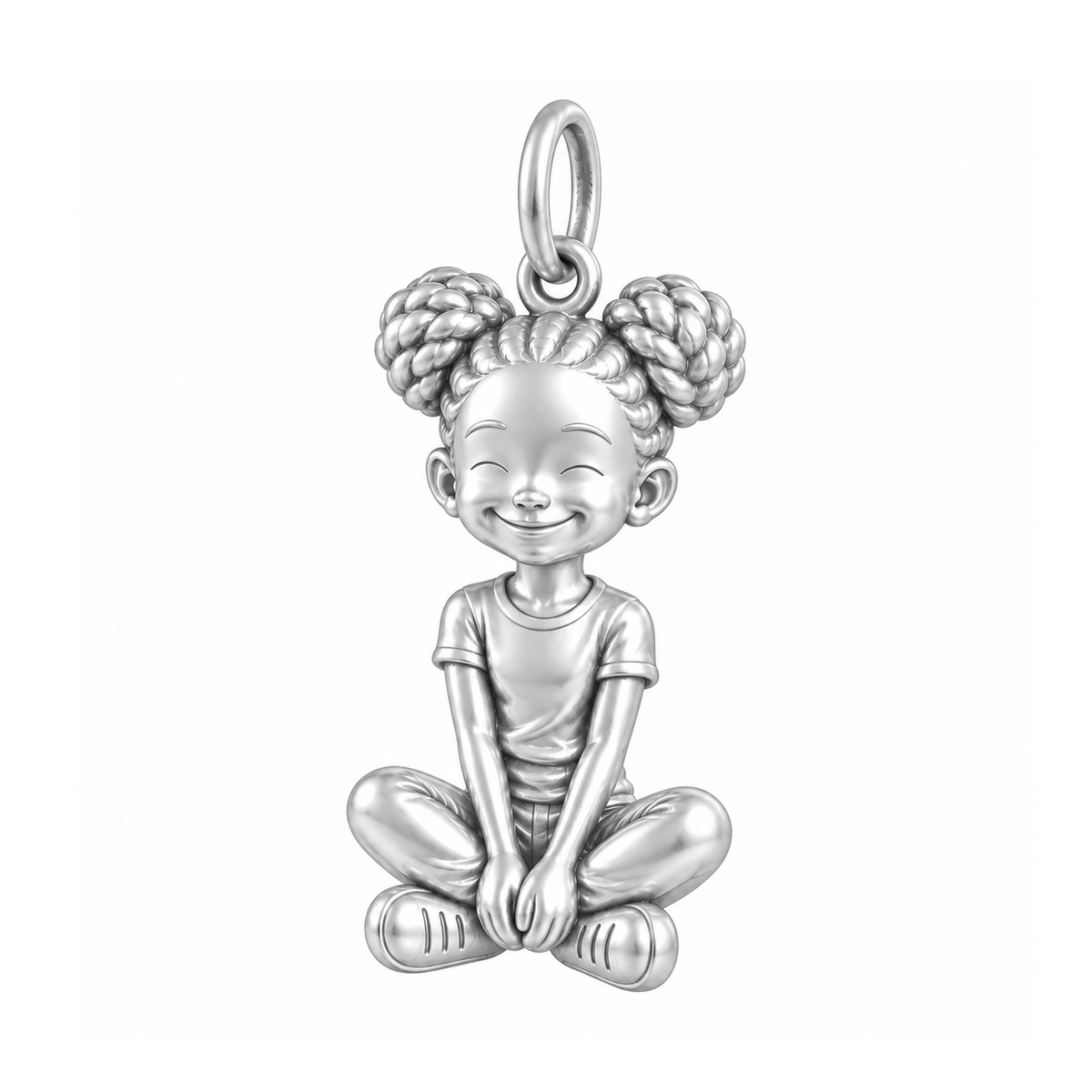Slim / Space Buns / Silver — Little Girl Charm | little-girl-charm-2026-09-13