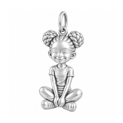 Slim / Space Buns / Silver — Little Girl Charm | little-girl-charm-2026-09-13