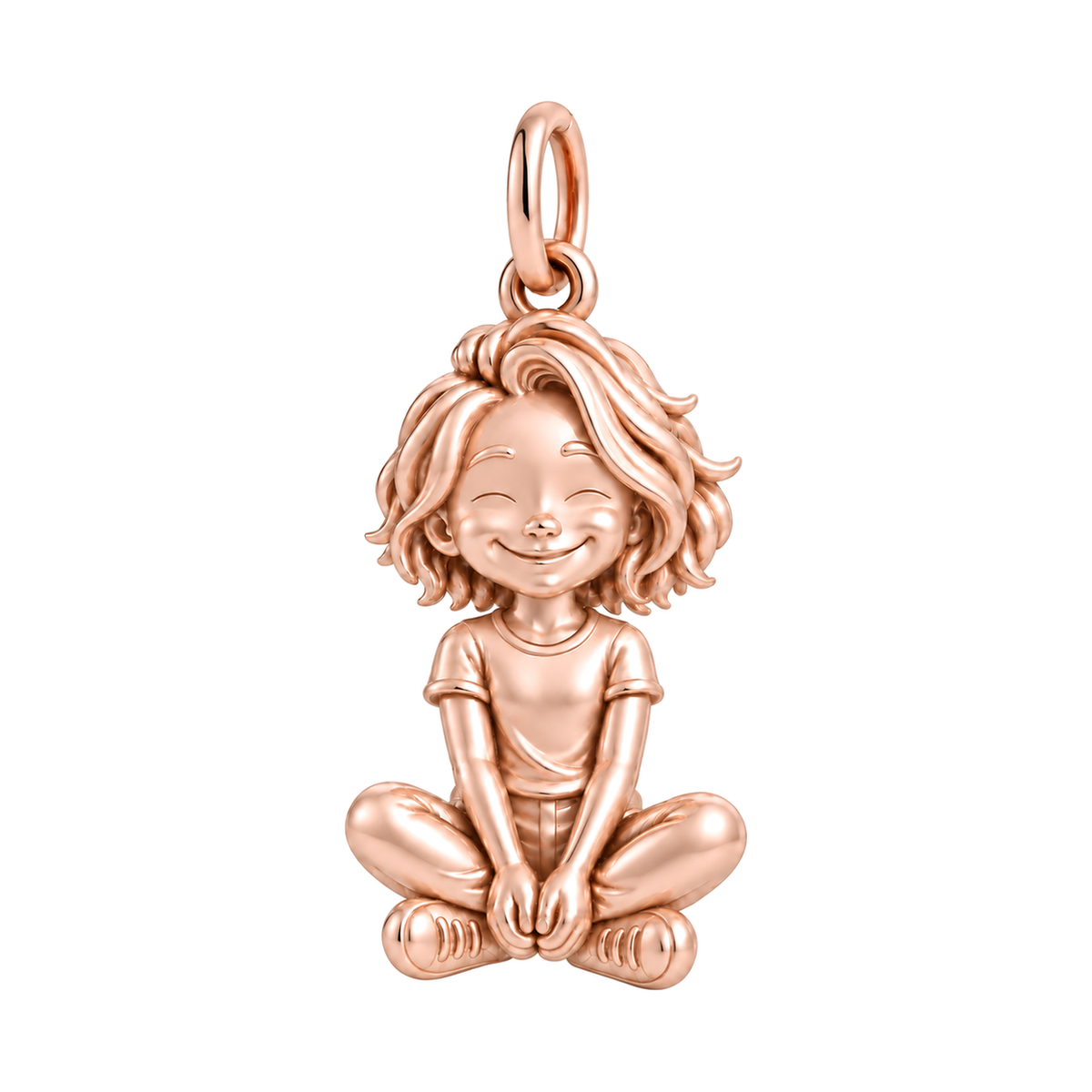 Slim / Tousled Bob / Rose Gold — Little Girl Charm | little-girl-charm-2026-09-13