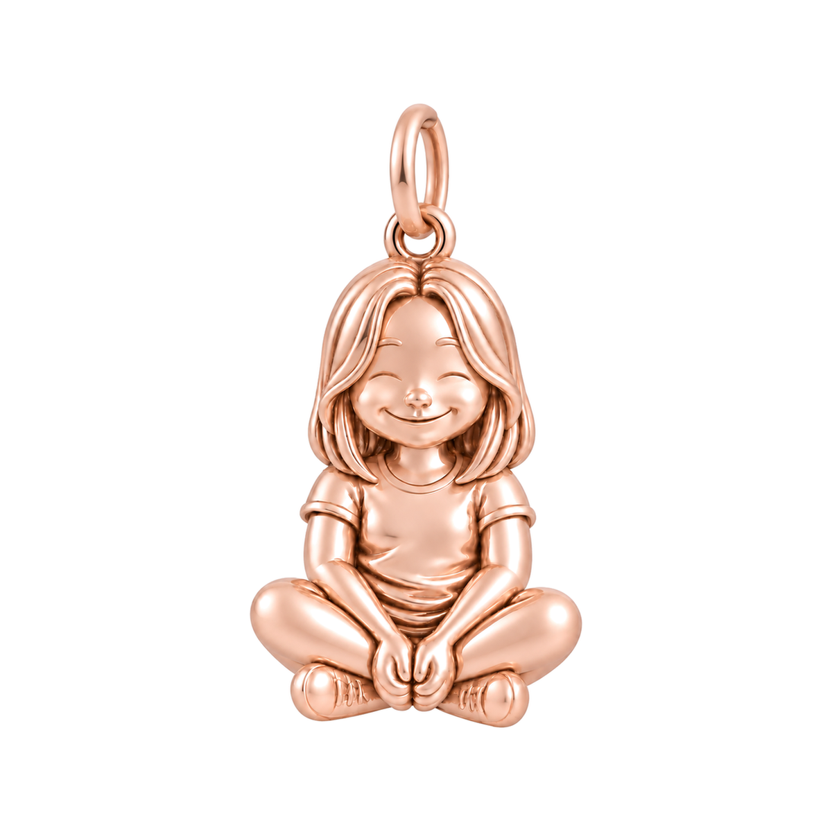 Soft / Curtain Bangs Lob / Rose Gold — Little Girl Charm | little-girl-charm-2026-09-13