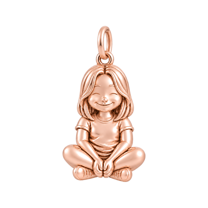 Soft / Curtain Bangs Lob / Rose Gold — Little Girl Charm | little-girl-charm-2026-09-13