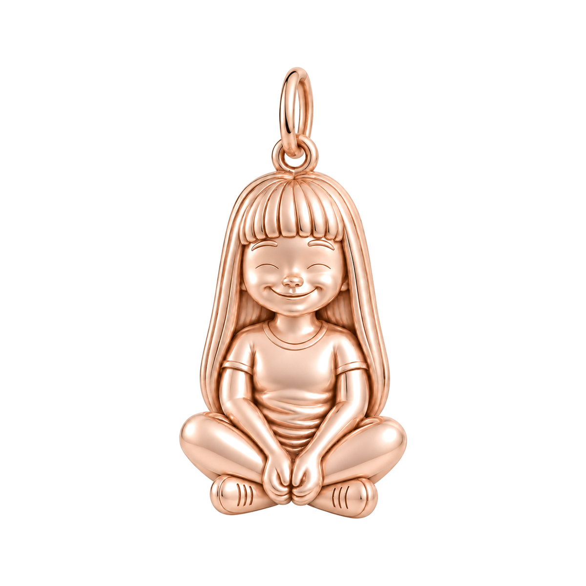 Soft / Long Blunt Bangs / Rose Gold — Little Girl Charm | little-girl-charm-2026-09-13
