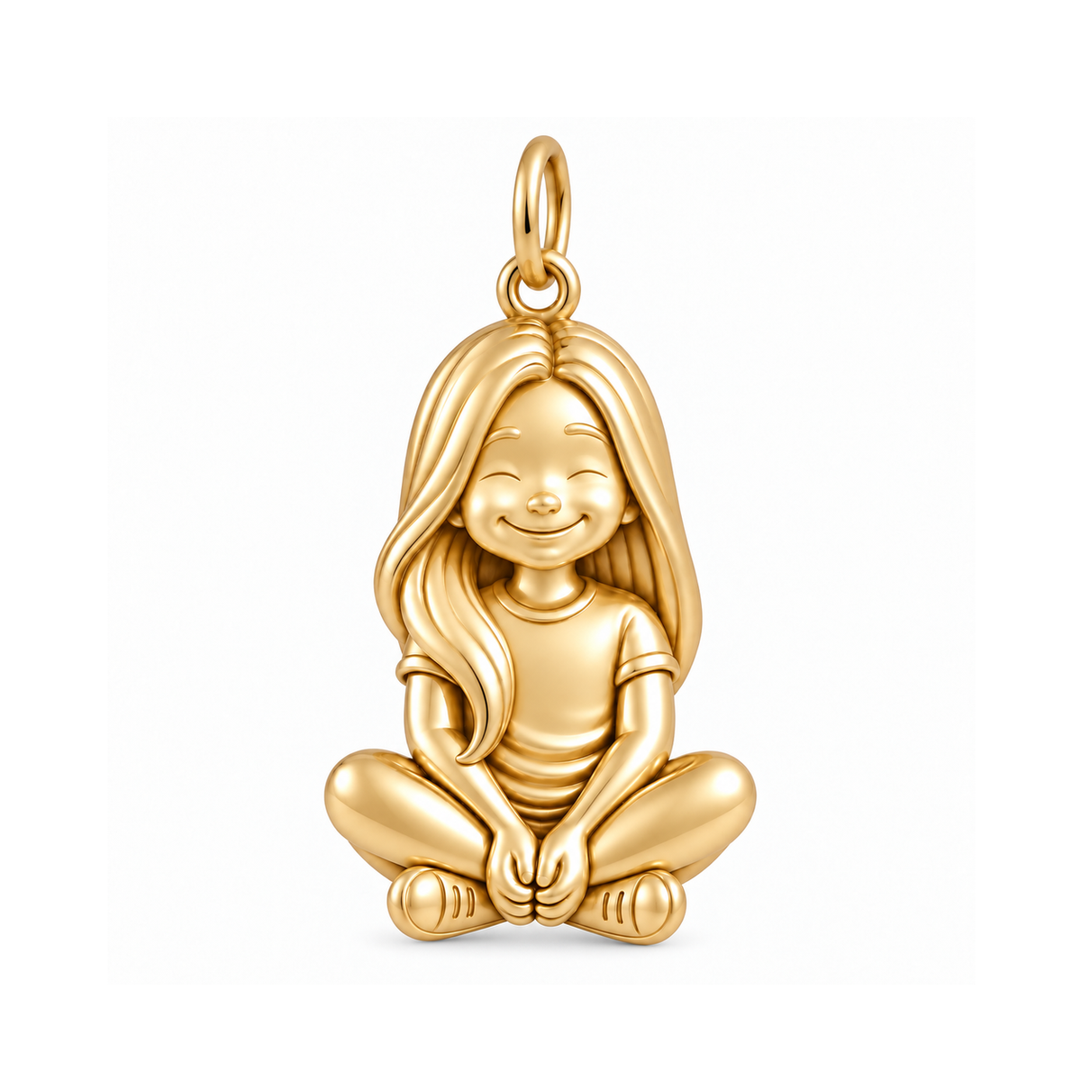 Soft / Long Sleek Hair / Gold — Little Girl Charm | little-girl-charm-2026-09-13