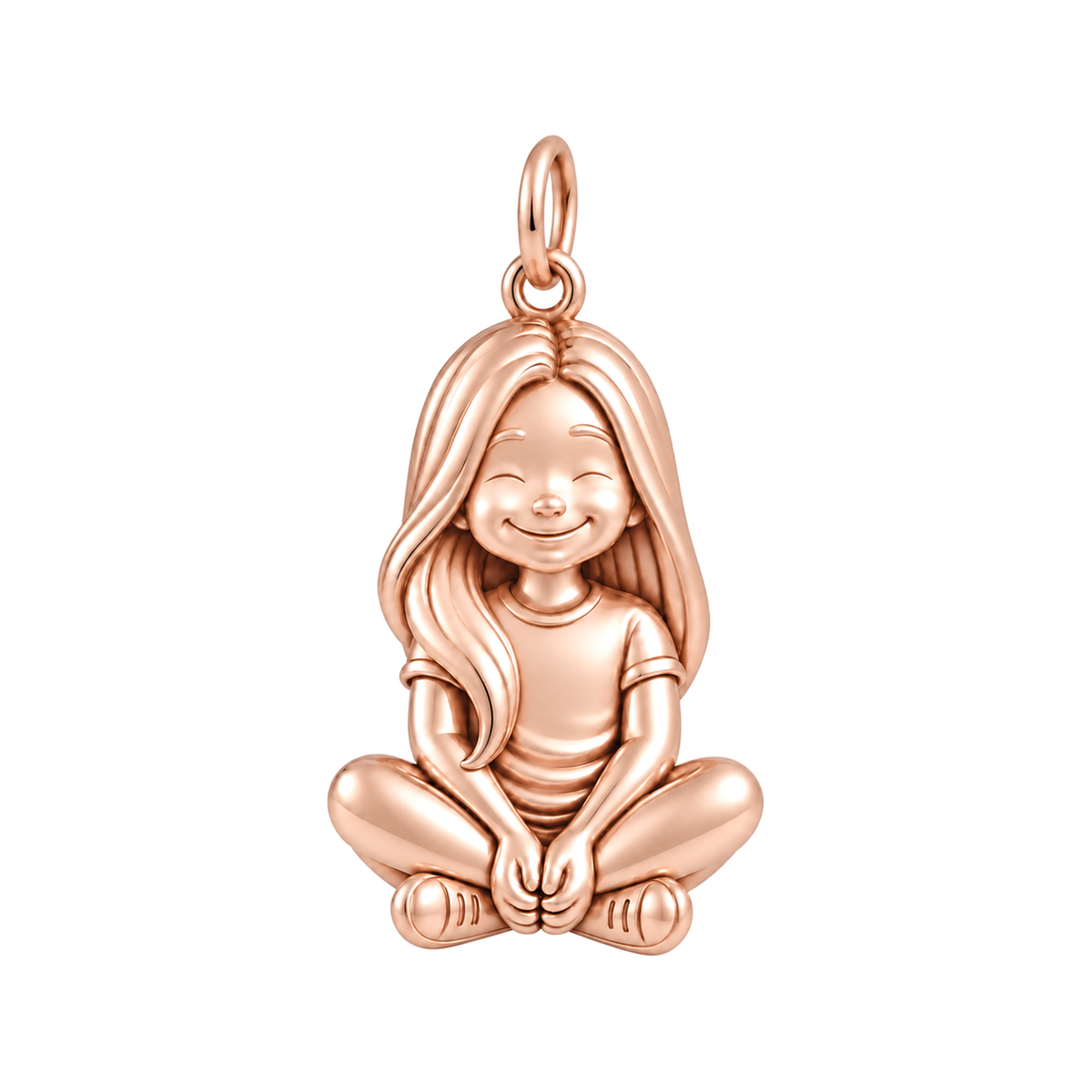 Soft / Long Sleek Hair / Rose Gold — Little Girl Charm | little-girl-charm-2026-09-13