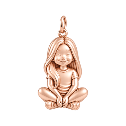 Soft / Long Sleek Hair / Rose Gold — Little Girl Charm | little-girl-charm-2026-09-13