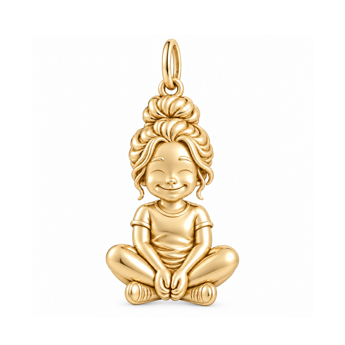 Soft / Messy Bun / Gold — Little Girl Charm | little-girl-charm-2026-09-13