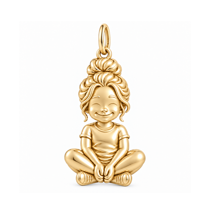 Soft / Messy Bun / Gold — Little Girl Charm | little-girl-charm-2026-09-13