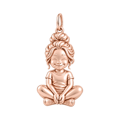 Soft / Messy Bun / Rose Gold — Little Girl Charm | little-girl-charm-2026-09-13