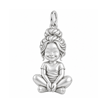 Soft / Messy Bun / Silver — Little Girl Charm | little-girl-charm-2026-09-13