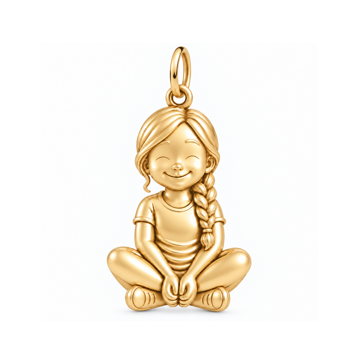 Soft / Side Braid / Gold — Little Girl Charm | little-girl-charm-2026-09-13