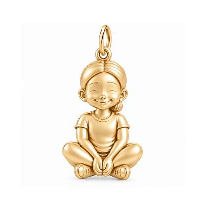 Soft / Sleek Low Bun / Gold — Little Girl Charm | little-girl-charm-2026-09-13