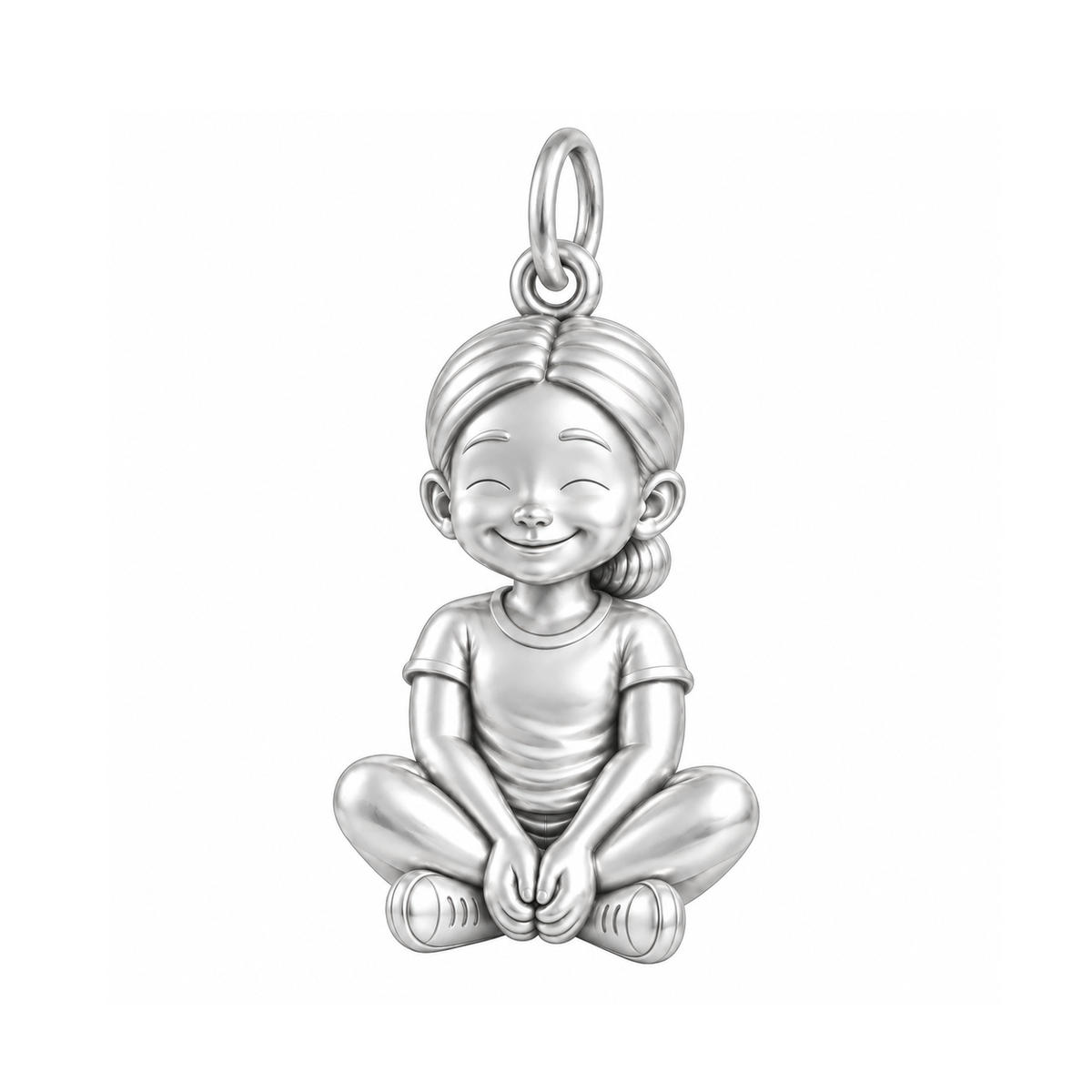 Soft / Sleek Low Bun / Silver — Little Girl Charm | little-girl-charm-2026-09-13