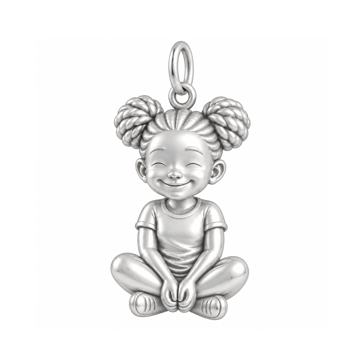Soft / Space Buns / Silver — Little Girl Charm | little-girl-charm-2026-09-13