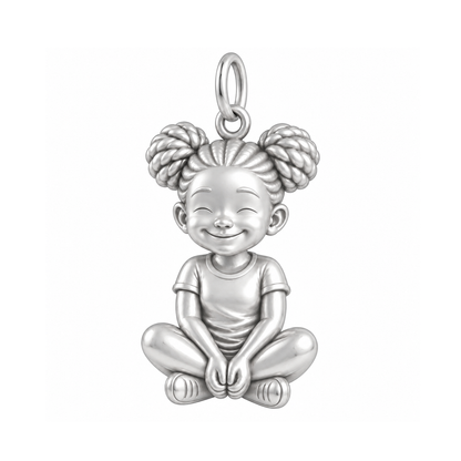 Soft / Space Buns / Silver — Little Girl Charm | little-girl-charm-2026-09-13