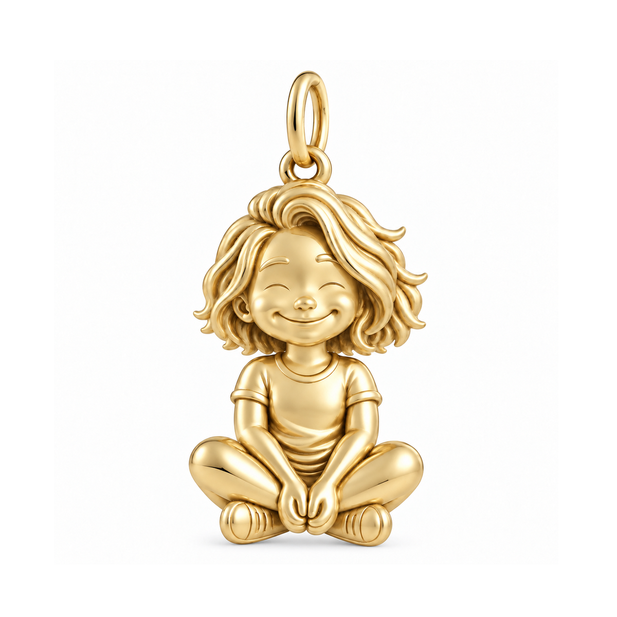 Soft / Tousled Bob / Gold — Little Girl Charm | little-girl-charm-2026-09-13