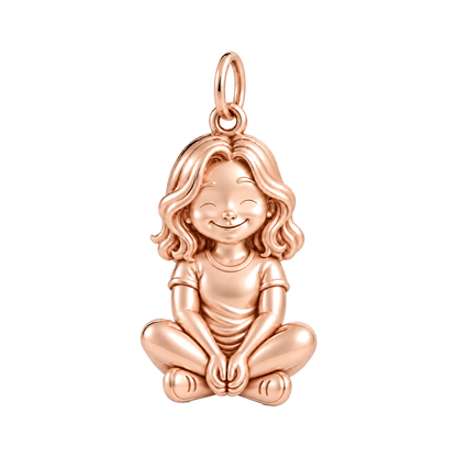 Soft / Wavy Lob / Rose Gold — Little Girl Charm | little-girl-charm-2026-09-13