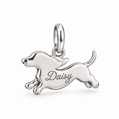 Little Joy Dachshund Charm and Polyester Cord Bracelet Set