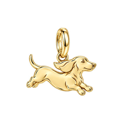 Little Joy Dachshund Charm and Polyester Cord Bracelet Set