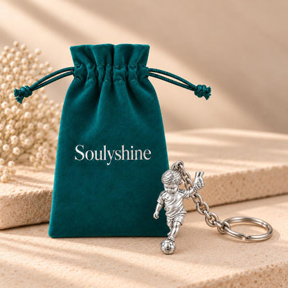 Little Kicker Holding Hands Charm Keychain – Soulyshine velvet gift pouch