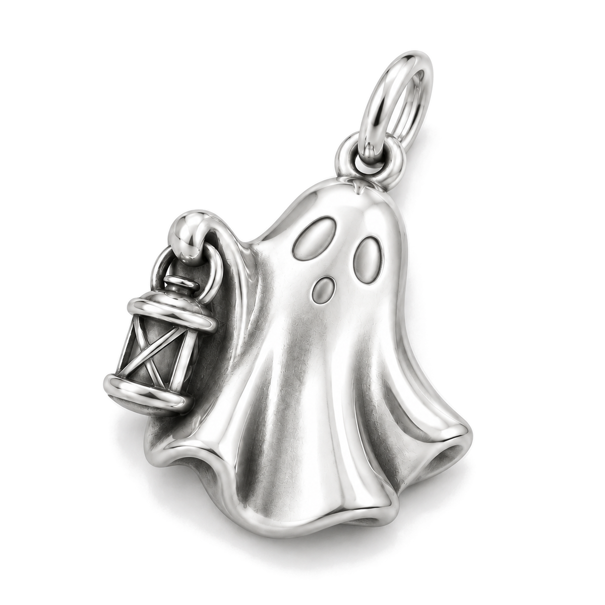 Little Lantern Ghost Charm — Silver Super Macro | charm-topics-remaining-444-2026-09-14 | topic-163