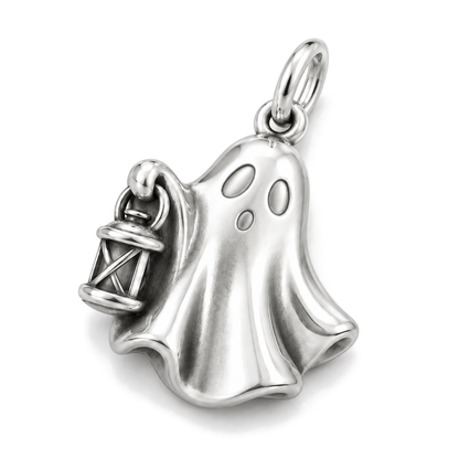 Little Lantern Ghost Charm — Silver Super Macro | charm-topics-remaining-444-2026-09-14 | topic-163