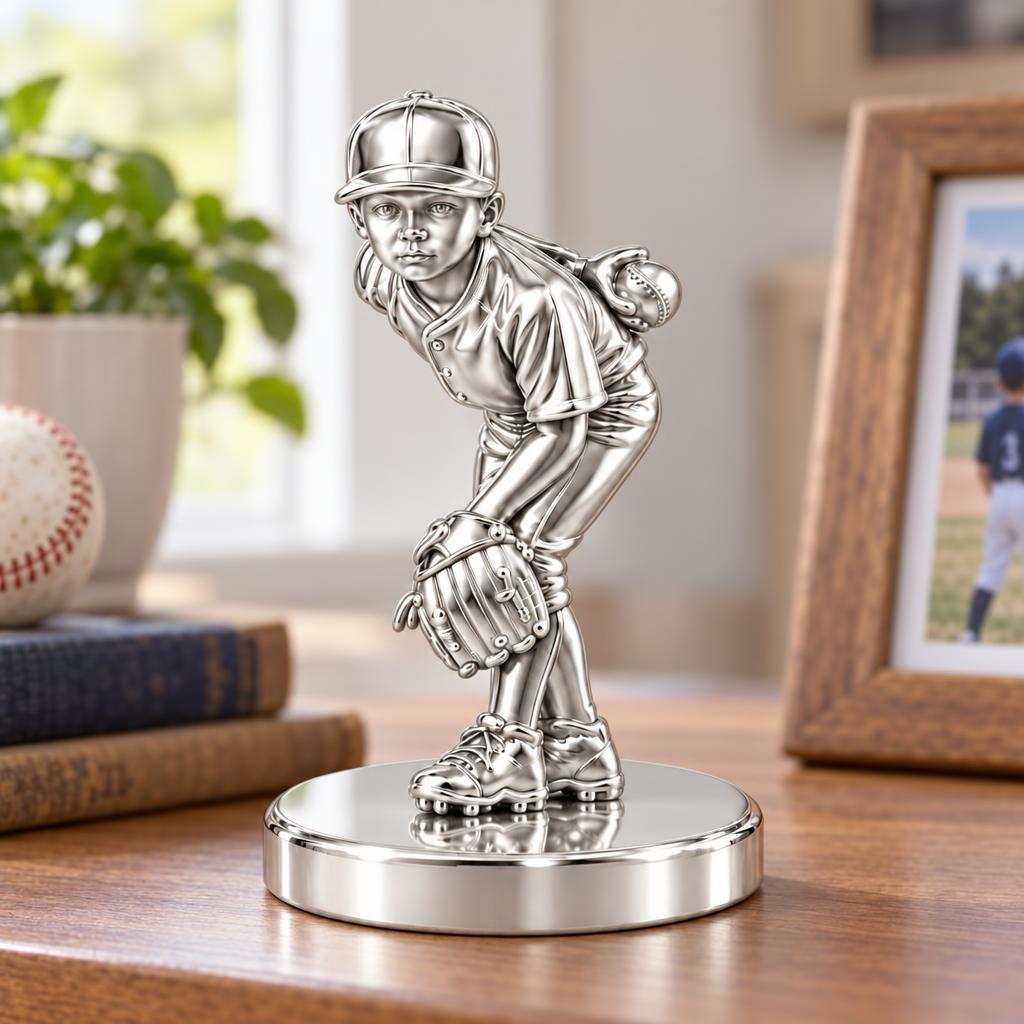 Little Leaguer at the Ready Keepsake Plaque – worn / in use