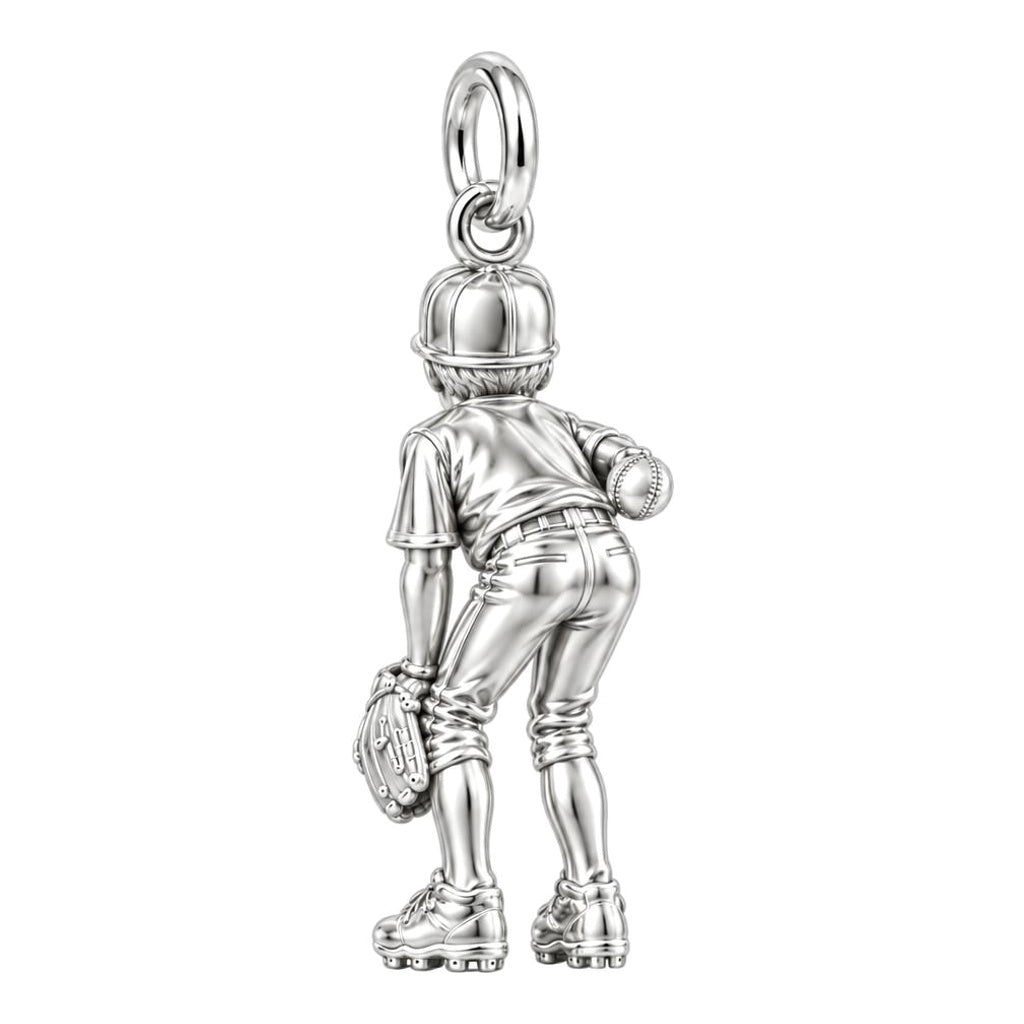 Little Leaguer at the Ready Keepsake Plaque – back of the charm, engraving area