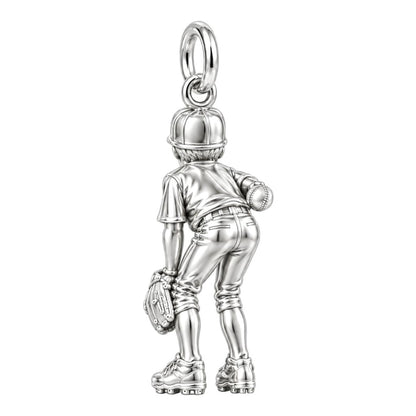 Little Leaguer at the Ready Keepsake Plaque – back of the charm, engraving area