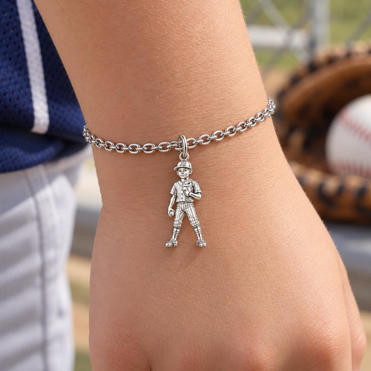 Little Leaguer Dreams Charm Bracelet Set – worn / in use