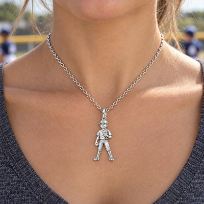 Little Leaguer Dreams Charm Necklace Set – worn / in use