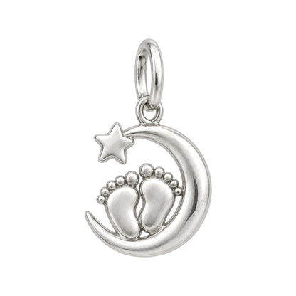 Little Moonsteps Charm Necklace Set – back of the charm, engraving area