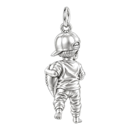 Little MVP Footballer Keepsake Plaque – back of the charm, engraving area