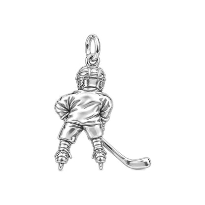 Little MVP Hockey Star Charm Bracelet – Personalized Mom Gift – back of the charm, engraving area