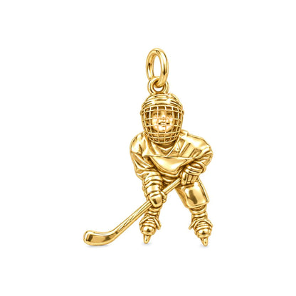 Little MVP Hockey Star Charm Bracelet – Personalized Mom Gift – 18K gold charm, front view