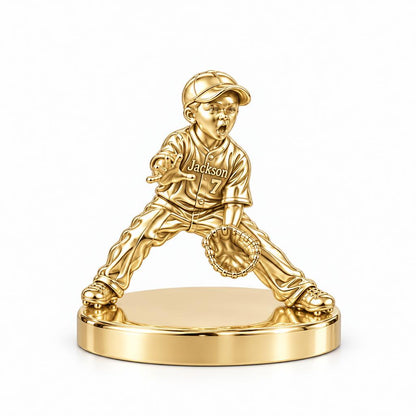 Little MVP In The Field Keepsake Plaque – 18K gold, front view
