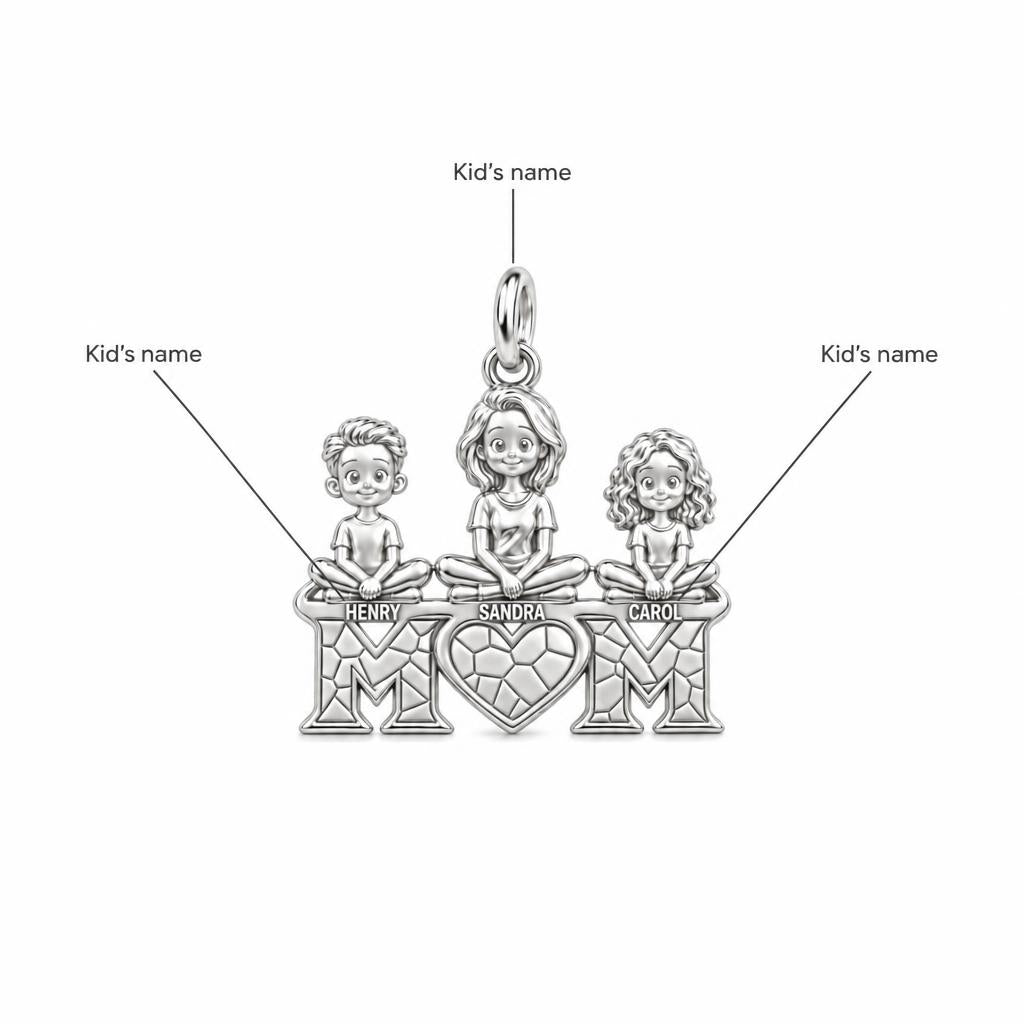 Little Ones Atop Mom Charm Bracelet – Personalized Mom Gift – personalization guide