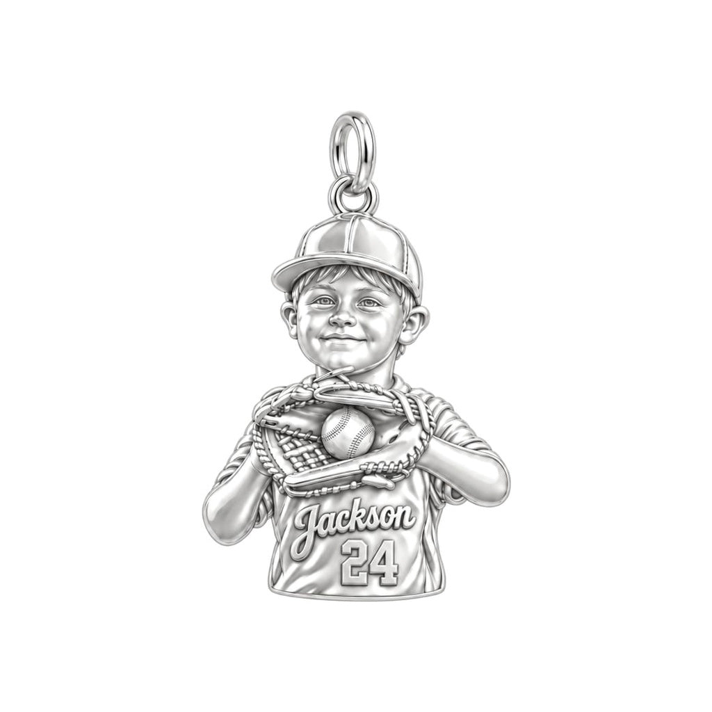 Little Slugger Baseball Charm Bracelet – Personalized Mom Gift – worn on the wrist on a black cord bracelet