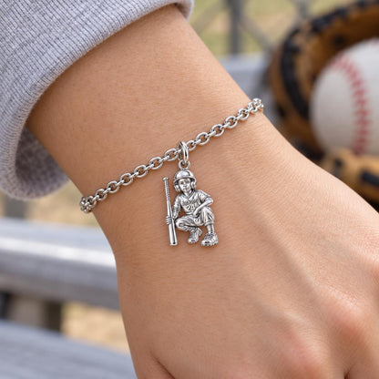 Little Slugger Baseball Charm Bracelet Set – worn / in use