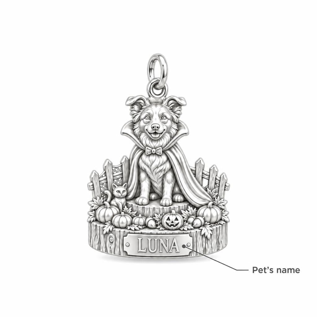 Little Vampire Pup Charm Bracelet – Personalized Dog Mom Gift – personalization guide
